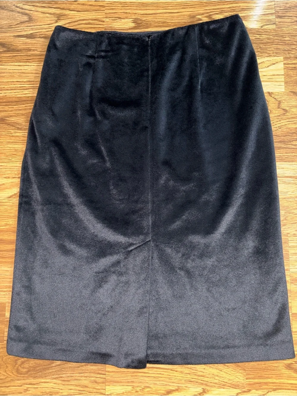 Express World Brand Soft Black Velvet Pencil Skirt Juniors Size 5/6 Vintage Y2K